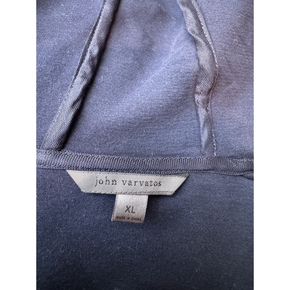 John Varvatos Men's Blue Navy Zip Up Soft Hoodie Size XL - Picture 3 of 4